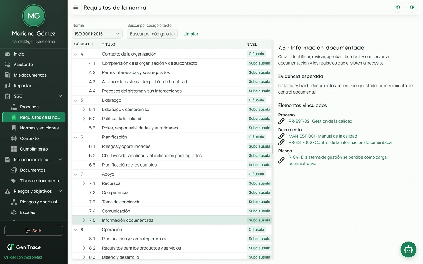 Paso 2 · El vínculo con el requisito